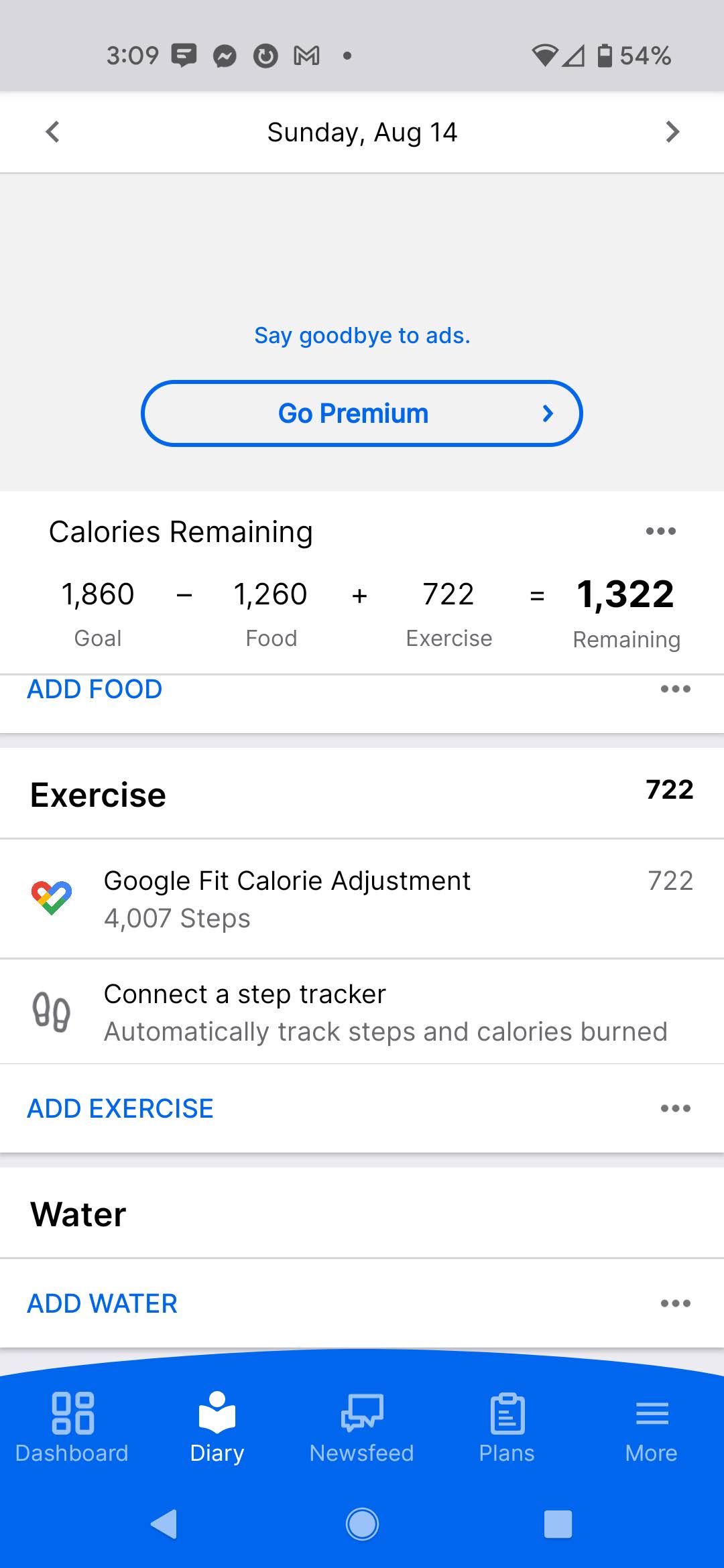 Removing Google Fit S Crazy Calories From MyFitnessPal Matthew Miner   Screenshot 20220823 150948 